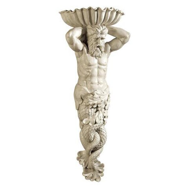 God of the Sea Wall Sculpture Bracket Holder Atlantis Statue Greek